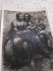 VTG RPPC LEONARDO DA VINCI THE VIRGIN & CHILD S. ANNE & INFANT S. JOHN POSTCARD