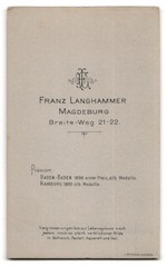 Photograph Franz Langhammer, Magdeburg, Breite-Weg 21-22, portrait lady in the Bied