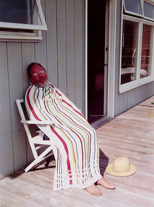 DAVID HOCKNEY Signed 1973 Original Color Photograph «Henry Avoiding the Sun»