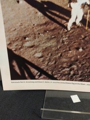 1969 NASA Apollo 11 Moon Landing Astronauts Flag Photo Vintage Print
