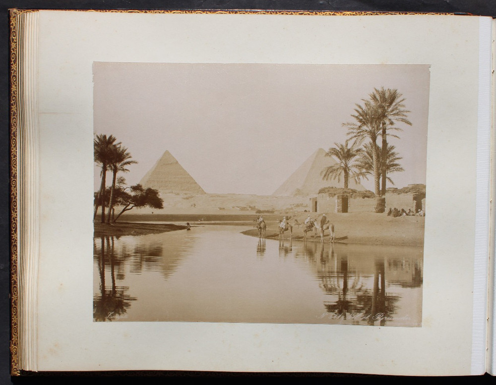 BEAUTIFUL PHOTO ALBUM WITH 54 LARGE FORMAT,ORIGINAL PHOTOS,EGYPT,1870-90,RARE