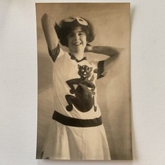 Vintage Fine Art Deco Gelatin Silver Beautiful Young Woman Cat Shirt HR Cremer