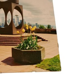 Vtg Changing Form Sculpture Photo Poster 16×20 Seattle Space Needle Kerry Park