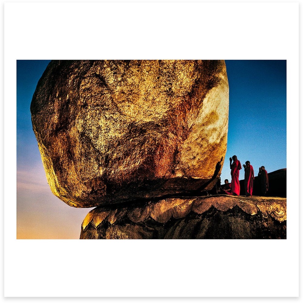 Golden Rock, Myanmar – Steve McCurry – Magnum Square Print – Signed – Autograph