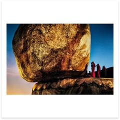 Golden Rock, Myanmar – Steve McCurry – Magnum Square Print – Signed – Autograph