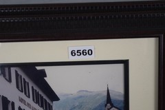 Alpine Village Hotel des Alpes Framed Color Photo Print Matted Street Scene