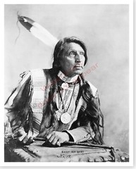 Chief Red Shirt Native American Oglala Lakota Indian Silver Halide Photo