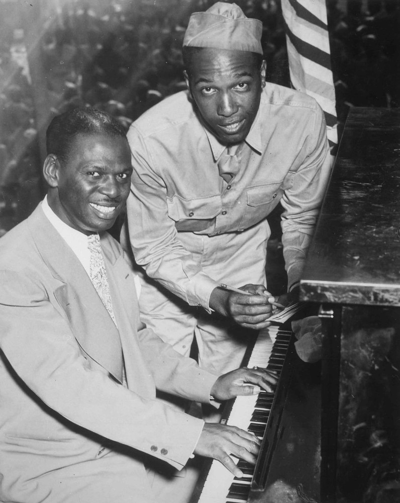 WWII Earl Father Hines Swing Muscician with Pvt Charles Carpenter Camp Lee VA