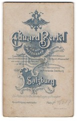 Photograph Eduard Bertel, Salzburg, Double-headed Eagle on address of the K.u.K. H