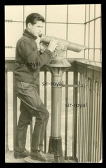 Jungmann next to coin binoculars around 1960 photo 8x13cm