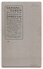 Photograph German Gober, Simbach a/Inn, Dultstrasse 2, portrait young man in