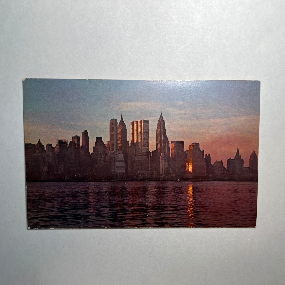 VTG 1960s Postcard Lower Manhattan New York Skyline Chase Manhattan Bank USA NY