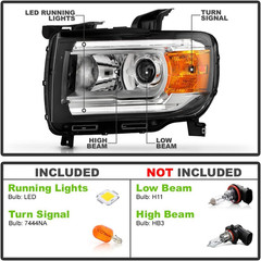 – for 2015-2022 GMC Canyon Chrome Housing LED DRL Projector Headlights Headlamps