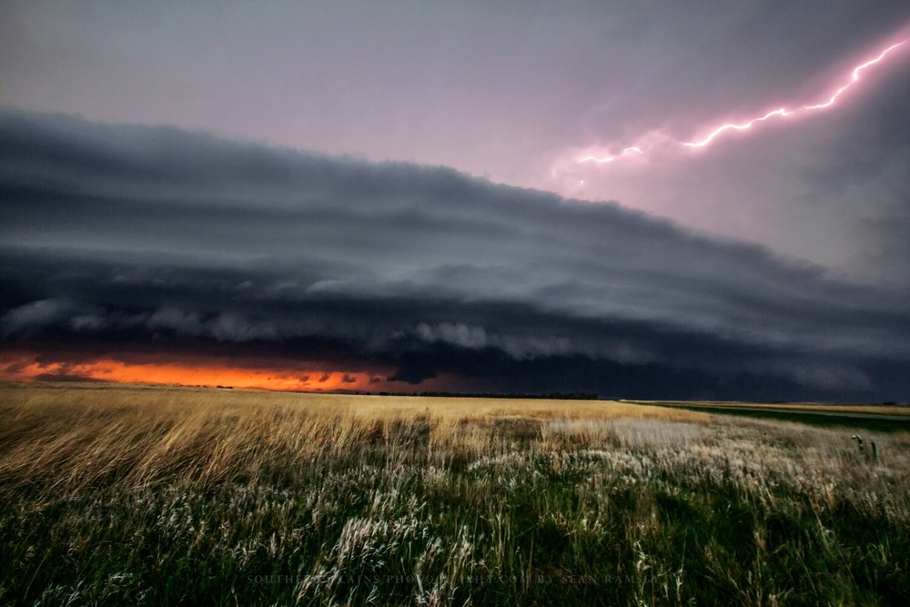 Storm Photography Print – Picture of Thunderstorm with Lightning in Kansas