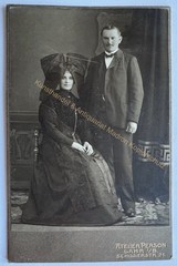orig. KAB Cabinet Photo Photograph Old Picture Fashion around 1890 Lahr Baden Costume Couple