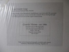 George Lamont Mancuso Grand Canyon Photography Upper Granite Gorge 8×10