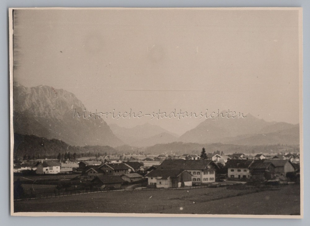 Wallgau 1949-town picture-old photo 1940s