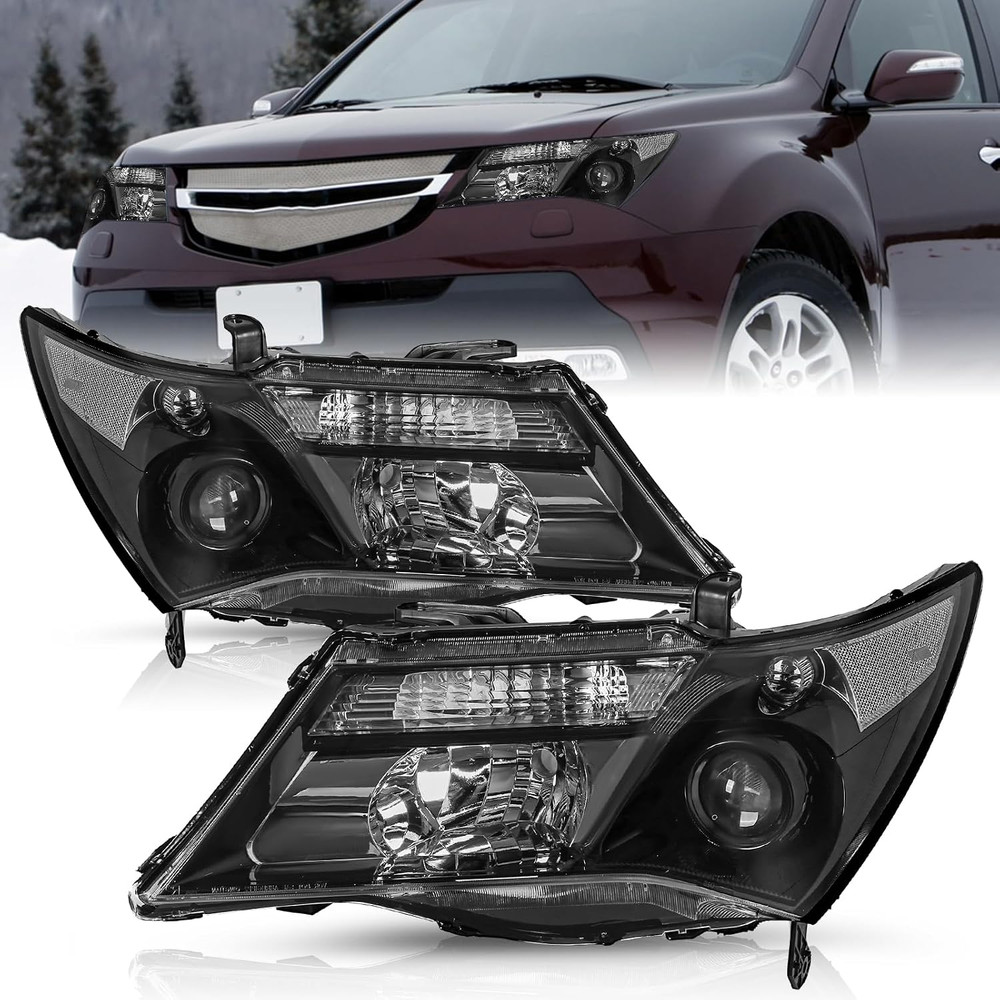 Headlight Assembly Pair for [Hid/Xenon] 2007-2013 Acura MDX W/O Adaptive Only Pr