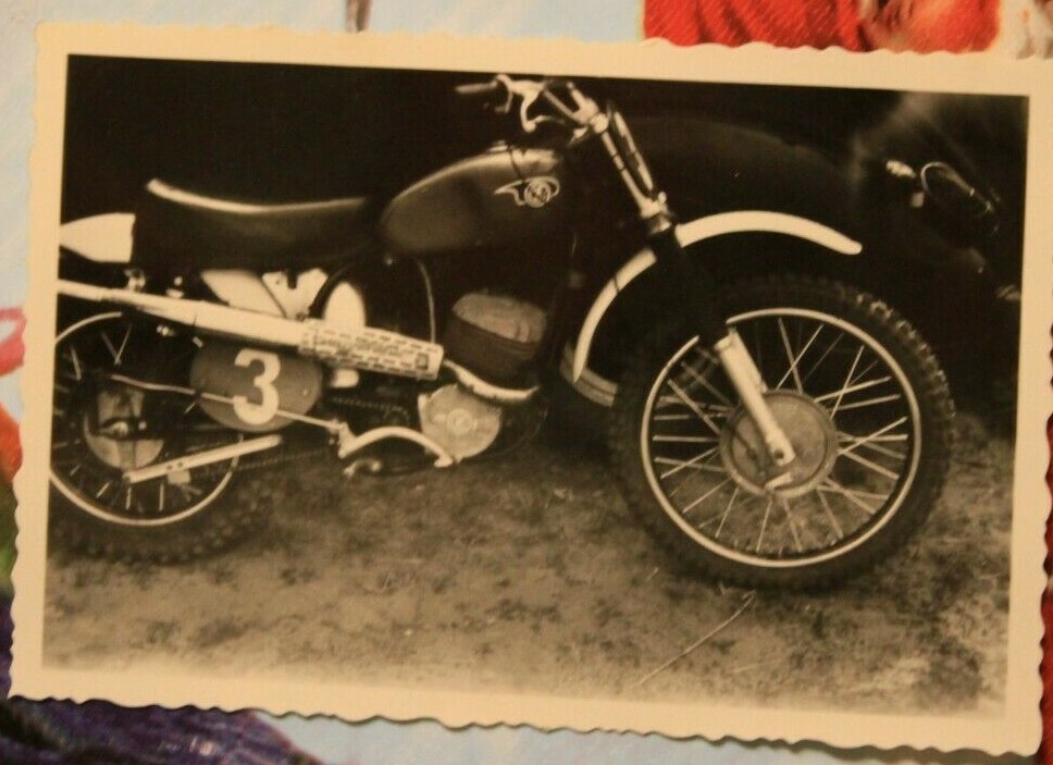 Foto 1967 Motorrad rennen Motorcross CZ175ccm DDR meisterschaft W21