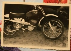 Foto 1967 Motorrad rennen Motorcross CZ175ccm DDR meisterschaft W21