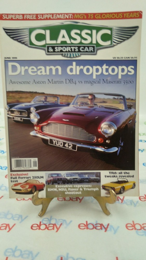 Classic And Sportscar Magazine JUNE 1999 DREAM DROPTOPS ASTON MARTIN