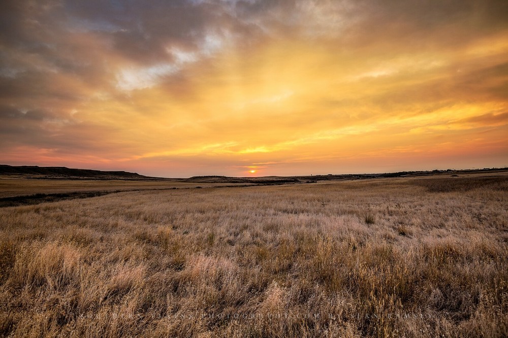 Great Plains Photography Print – Picture of Sunrise Over Prairie in Montana