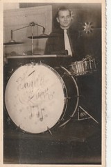 Photo postcard musicians band Ewald Koch the hummingbirds Berlin snapshot 40/50s -2