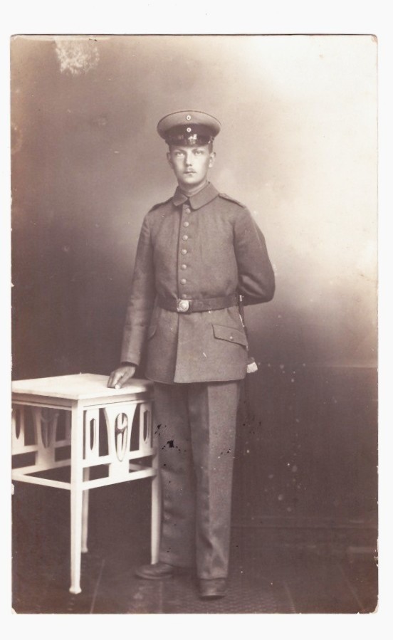 Old Field Postcard, Soldier Circa 1915, Nauen
