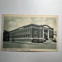 VTG 1940s Christian Church Wellington Kansas Postcard Fred Harvey Architecture