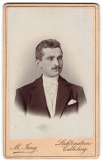 Photograph M. Jung, Lichtenstein-Callnberg, Schulgasse 175, gentleman in suit with S