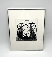 Atlas Statue NYC Photo Print “ Cathedral & Sculpture “ Diana Kleidon 1981 Framed