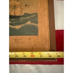 Clipper Ship «Dreadnought» Off Sandy Hook 1854 Antique Lithograph 19X15″