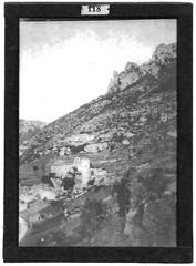 Antique Glass Photo Positive Plate 6×9 cm Black and White Village Scenery France