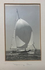 Original NORMAN FORTIER Sailboat YACHT RACING Sailors & Sailing SIGNED Photo