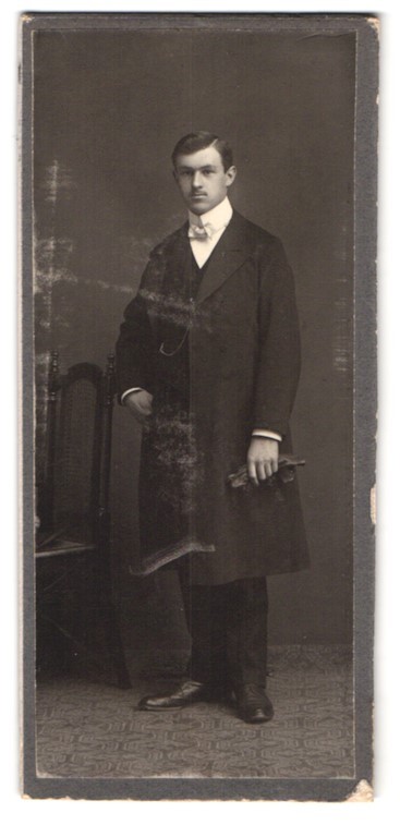 Photograph Mittenwald, portrait handsome young man in elegant coat