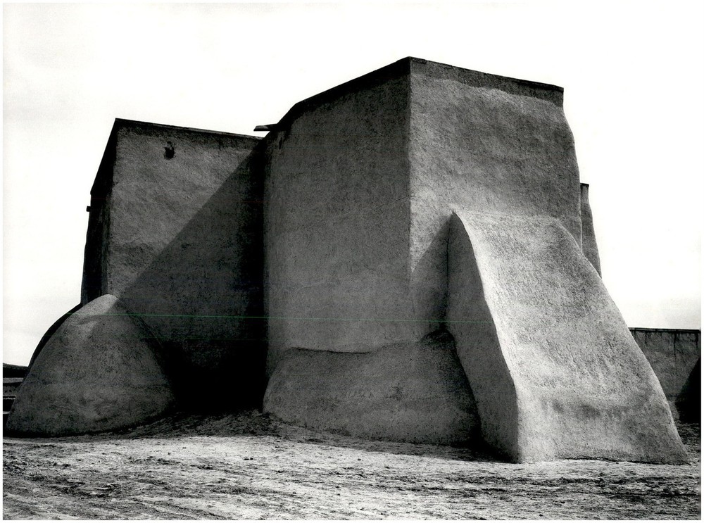 1929 1990s Ansel Adams St Francis Church Ranchos de Taos NM Large Art Photo