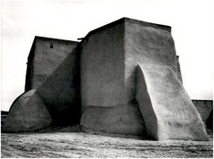 1929 1990s Ansel Adams St Francis Church Ranchos de Taos NM Large Art Photo