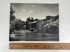 Vintage Large Black & White Photograph Photography Print Riverside Nautical Town