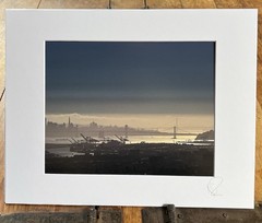 San Francisco, the Port of Oakland + Bridges Matted Fine Art Photographic Print