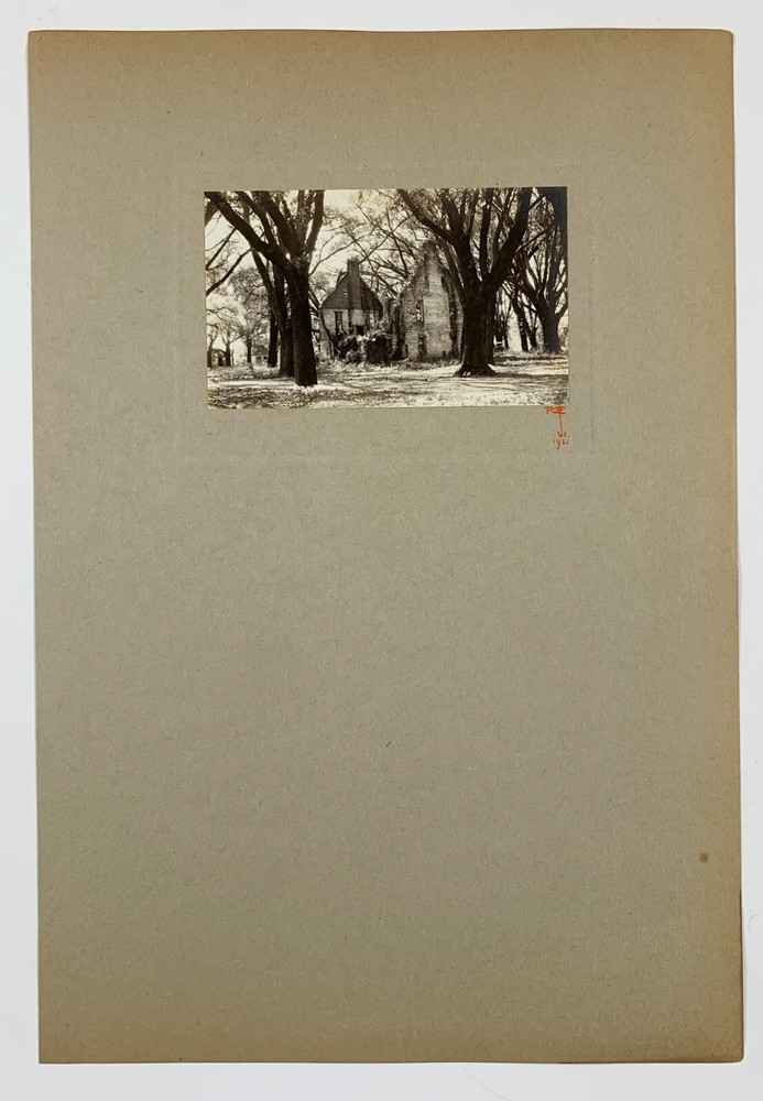 Signed Rudolf EICKEMEYER Ruins of a Building, 1921 Silver Print Photo