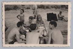 Teenagers Making Music at the Beach – Child Leisure Social History – Photo