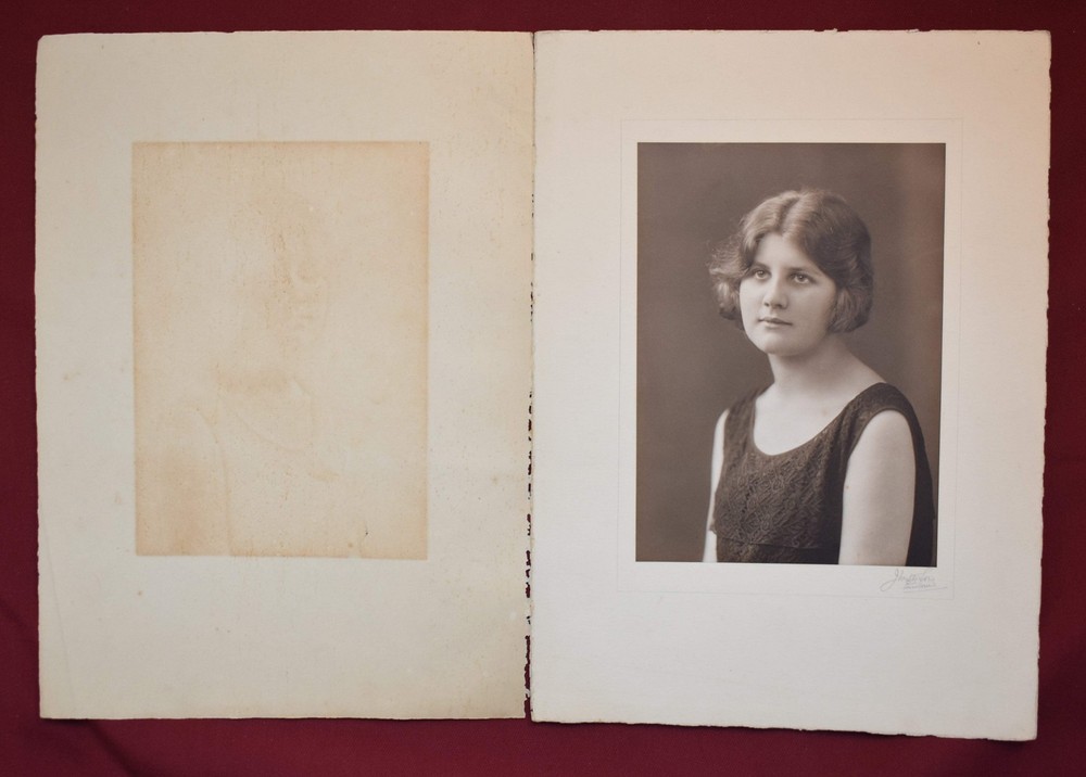 Vintage Portrait Photograph of a Young Woman by J. Weston & Son, Eastbourne