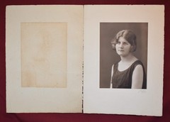 Vintage Portrait Photograph of a Young Woman by J. Weston & Son, Eastbourne
