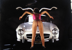 vintage Original Bernard Baudet Women Model & Mercedes Gullwing 4×5 Negative Lot