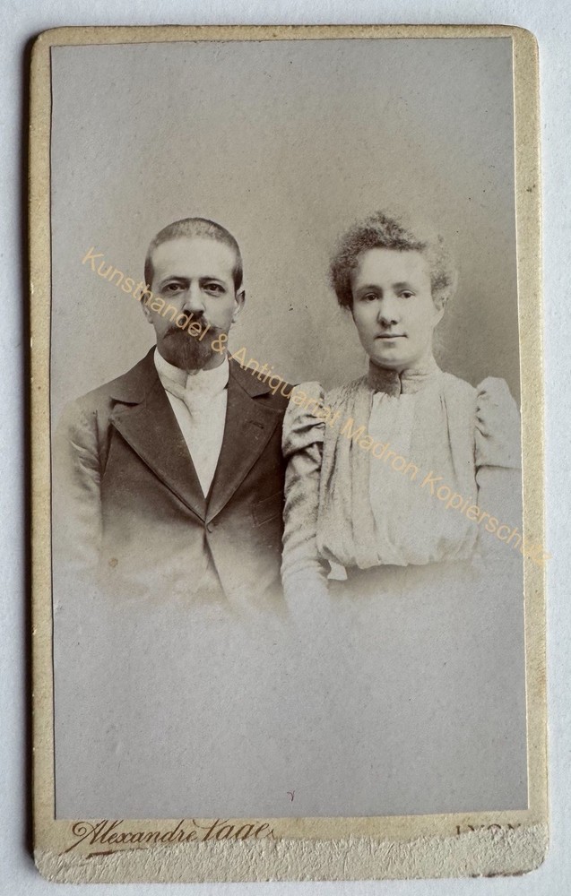 orig. CDV Photo Photograph Picture Old Circa 1870 Sage Lyon Couple