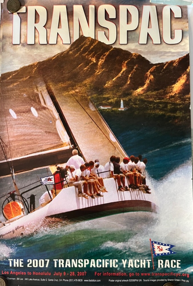 Hawaiian Marine poster Transpac 2007 large L.A. to Honolulu Yacht Race 24”x36″