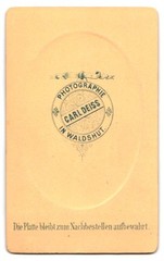 Photograph Carl Deiss, Waldshut, middle-class gentleman in fine twine