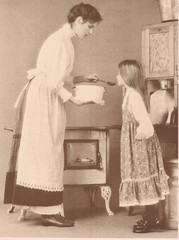 NEWLY FOUND! HENDRICKSON B&W SEPIA PHOTO PRINT Daughter Tasting Mom’s Food 11×14