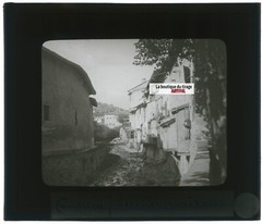 Old Houses, Condrieu, Vintage Photo Glass Plate, Positive 8.5X10 Cm