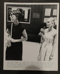 Julie Nixon Eisenhower & Tricia Nixon Cox press photograph 8×10, b/w 1976